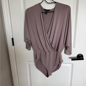 Forever 21 Dusty Pink Wrap Bodysuit